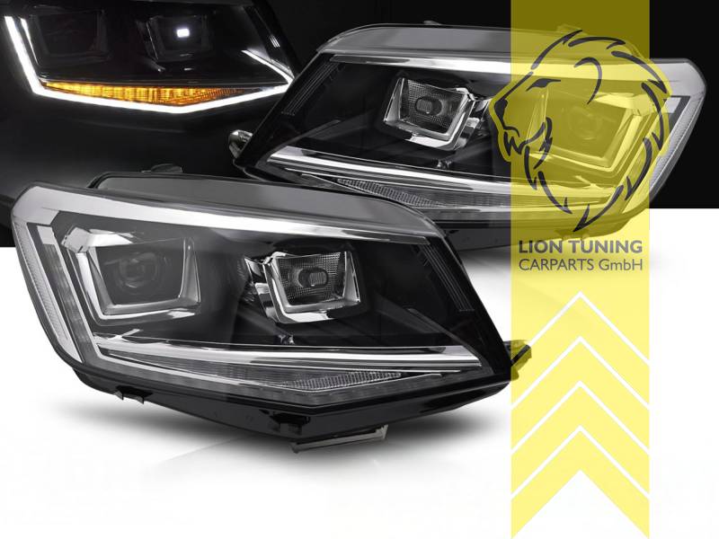 LED, dynamischer LED Blinker, schwarz, nur passend für Fahrzeuge mit original Halogen Scheinwerfern, elektrisch verstellbar - Stellmotor integriert, Eintragungsfrei / mit E-Prüfzeichen